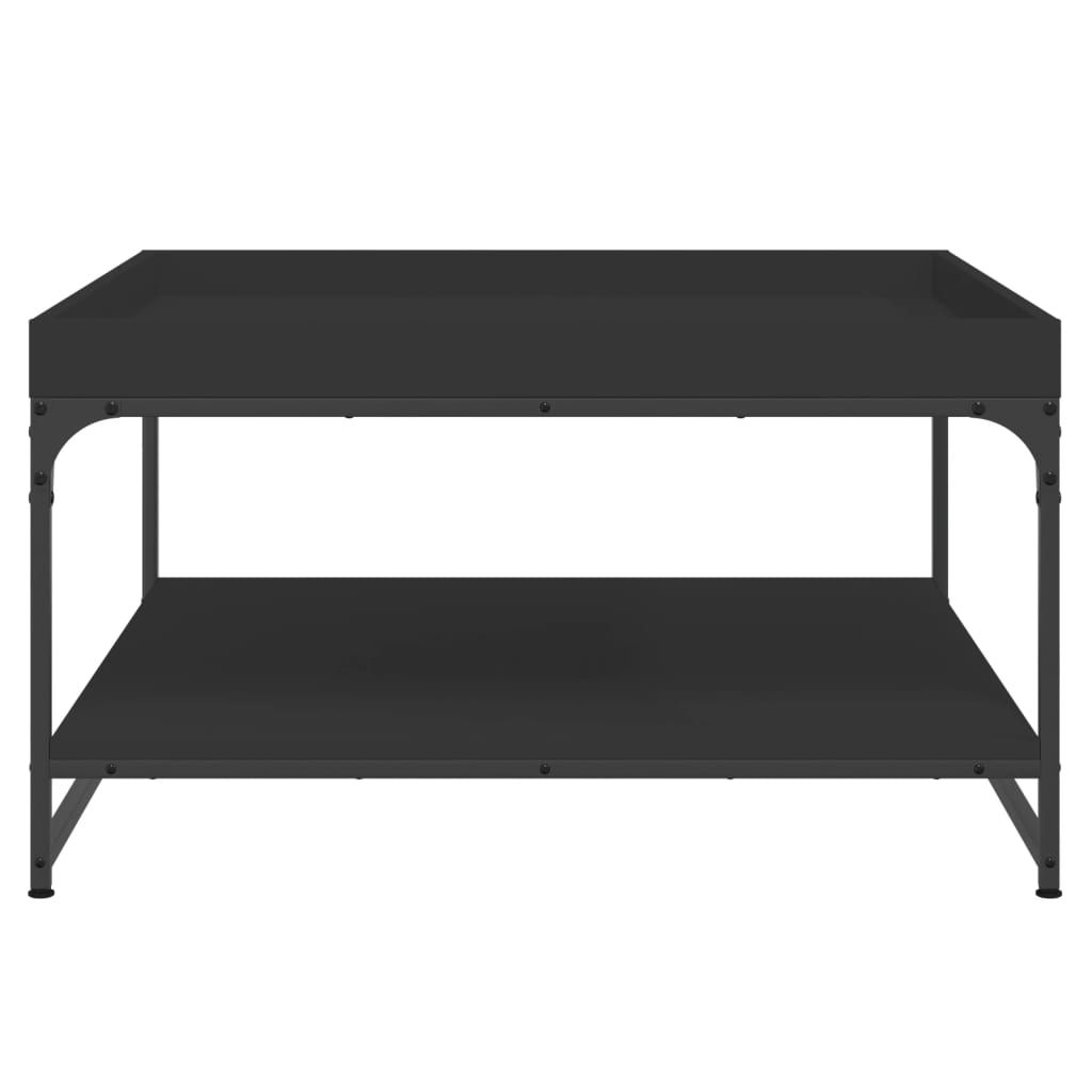 Mesa de centro 80x80x45 cm derivados de madeira/ferro preto