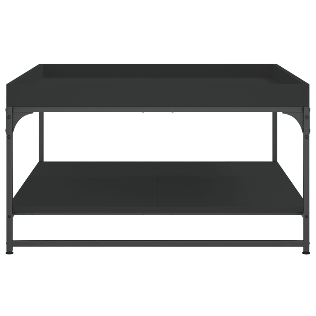 Mesa de centro 80x80x45 cm derivados de madeira/ferro preto