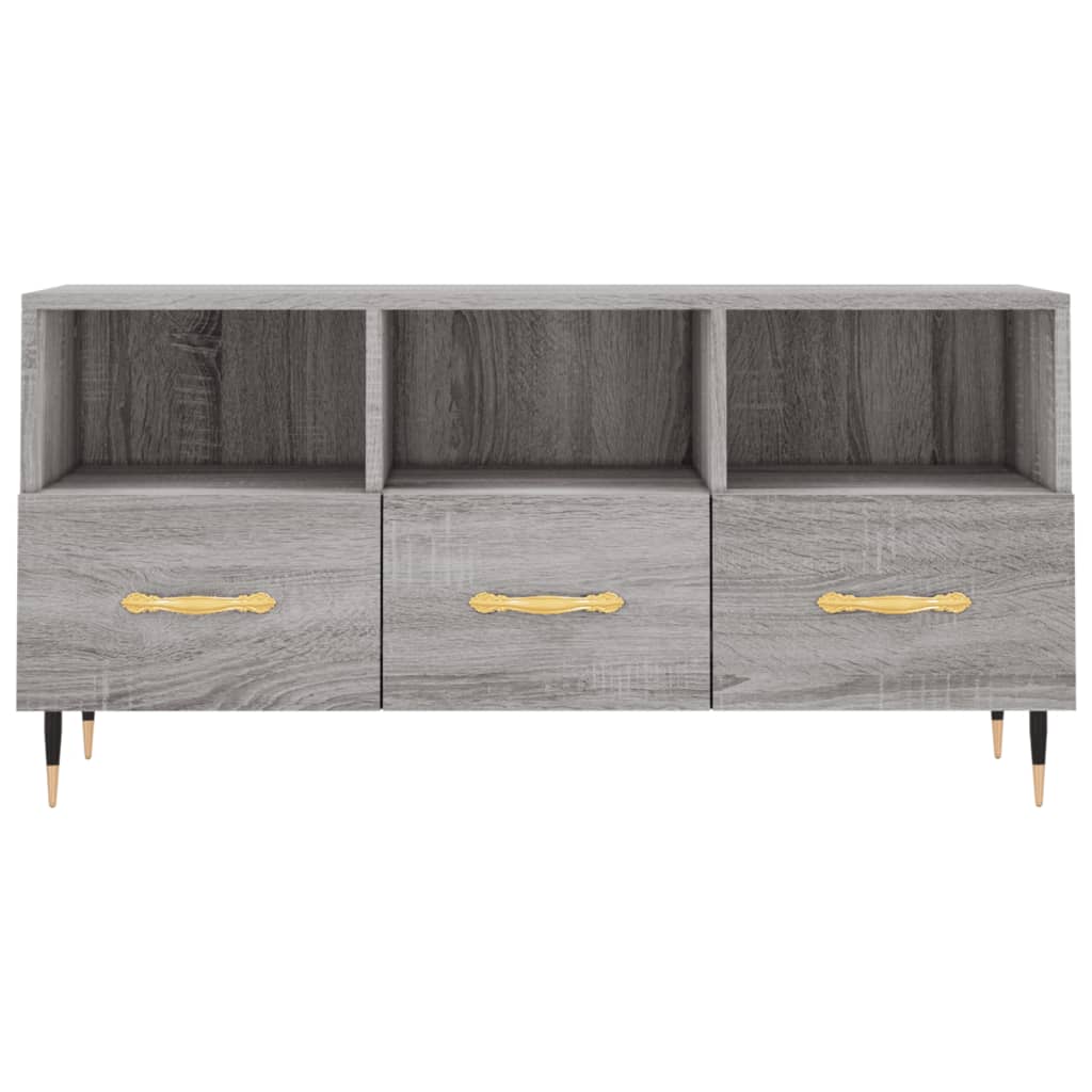 Móvel de TV 102x36x50 cm derivados de madeira cinzento sonoma