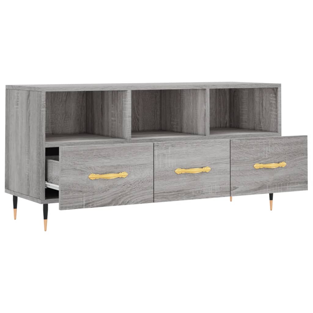 Móvel de TV 102x36x50 cm derivados de madeira cinzento sonoma
