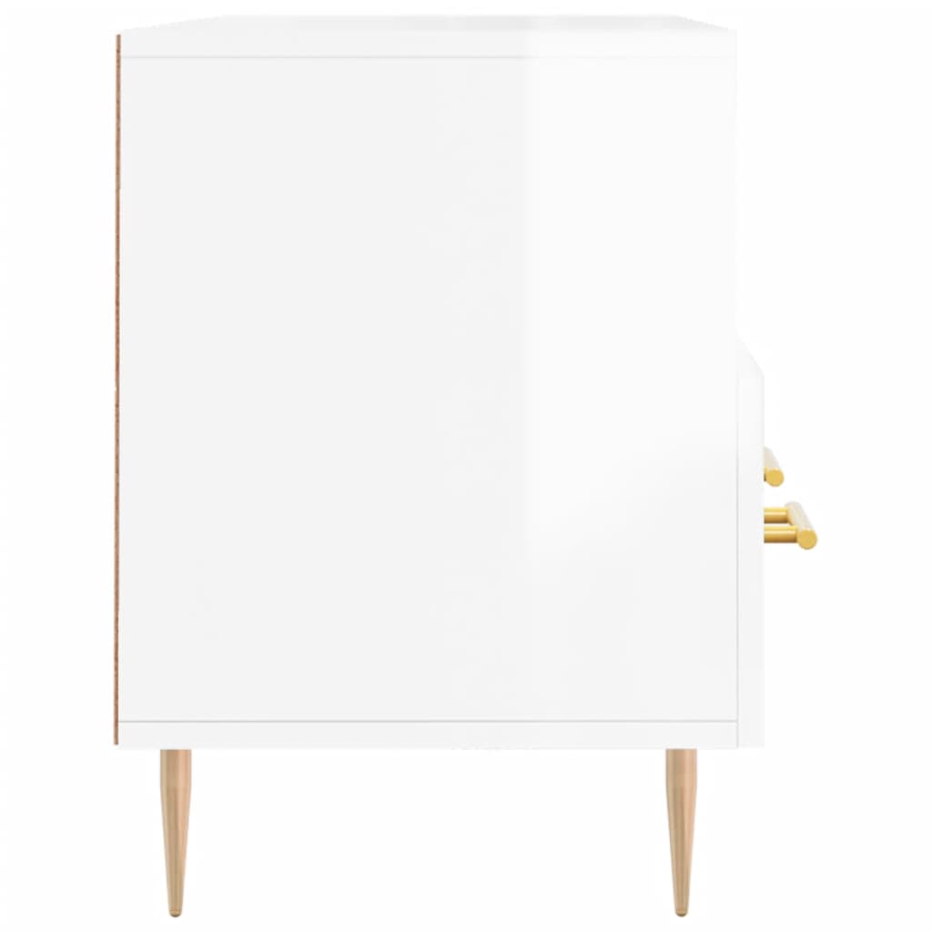 Móvel para TV 102x36x50 cm derivados madeira branco brilhante