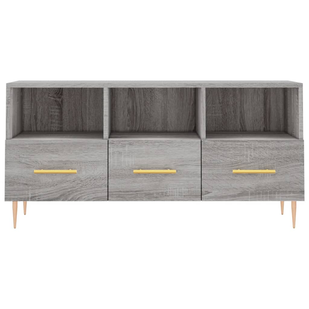Móvel de TV 102x36x50 cm derivados de madeira cinzento sonoma