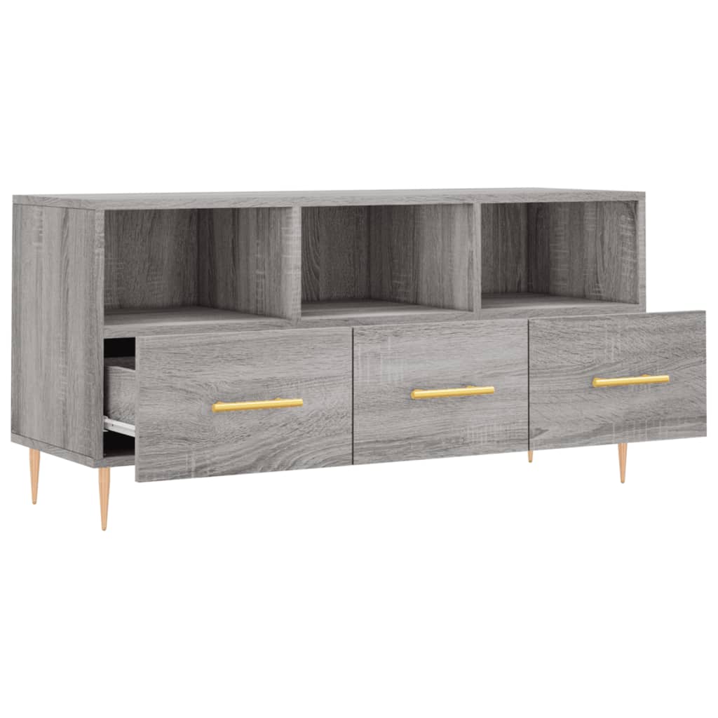 Móvel de TV 102x36x50 cm derivados de madeira cinzento sonoma