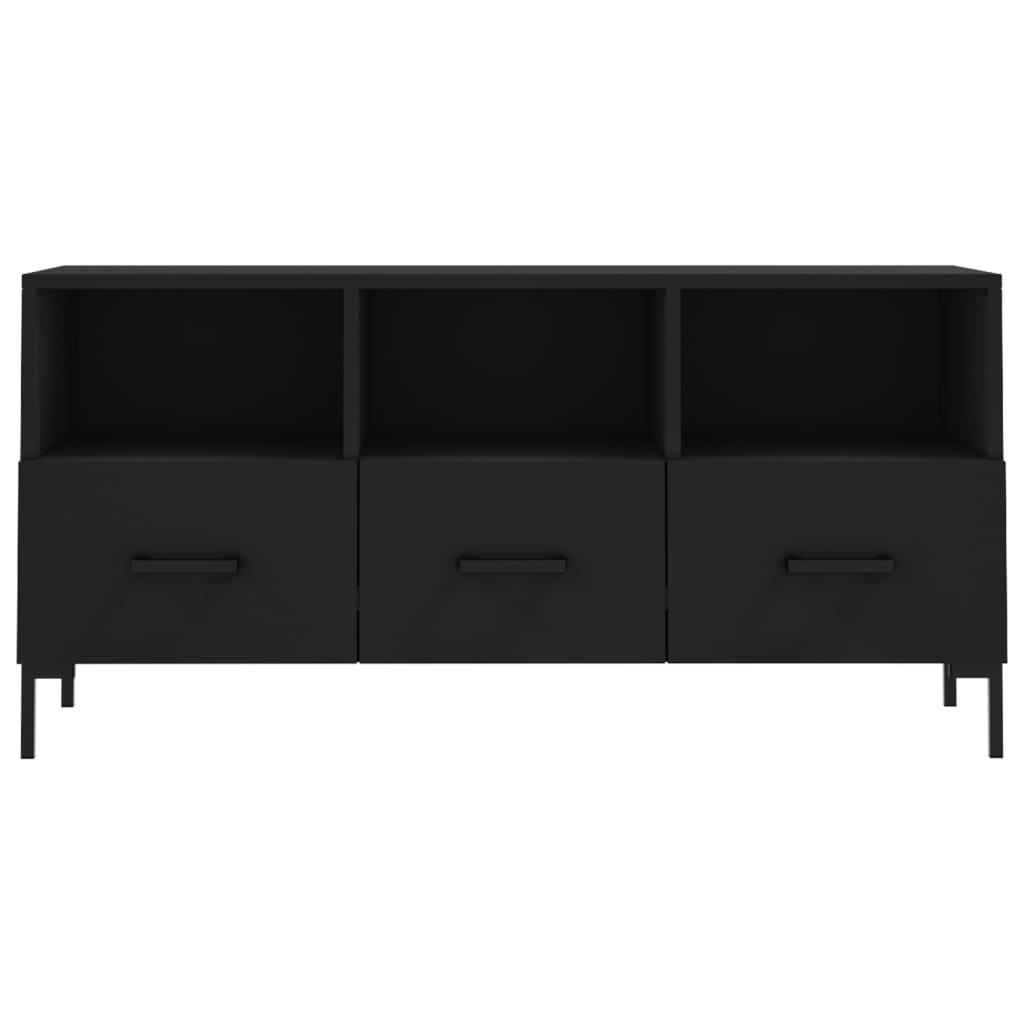 Móvel de TV 102x36x50 cm derivados de madeira preto