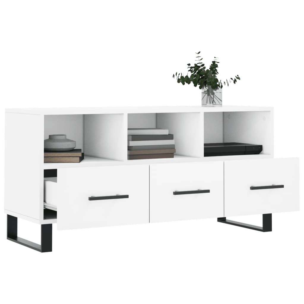 Móvel de TV 102x36x50 cm derivados de madeira branco