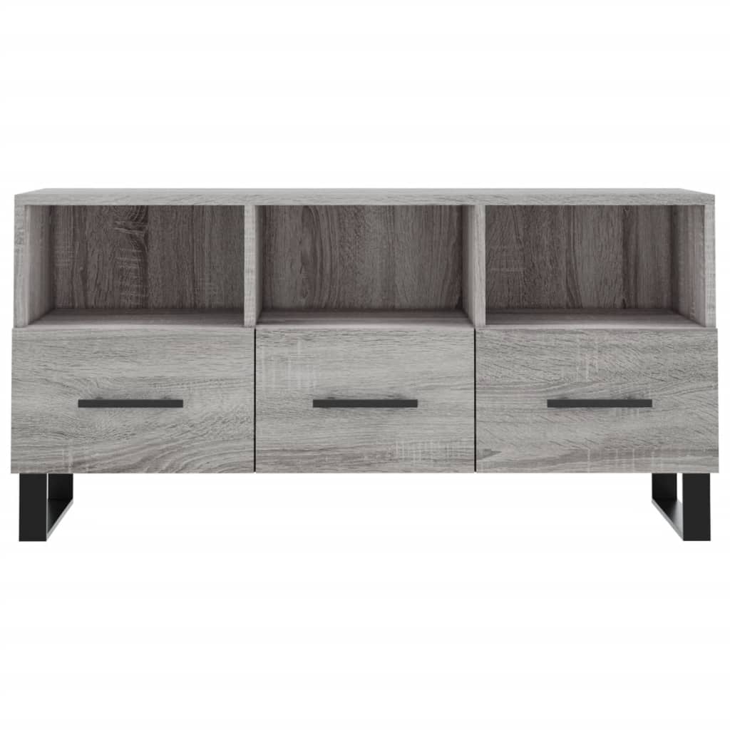 Móvel de TV 102x36x50 cm derivados de madeira cinzento sonoma
