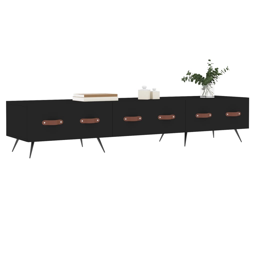 Móvel de TV 150x36x30 cm derivados de madeira preto