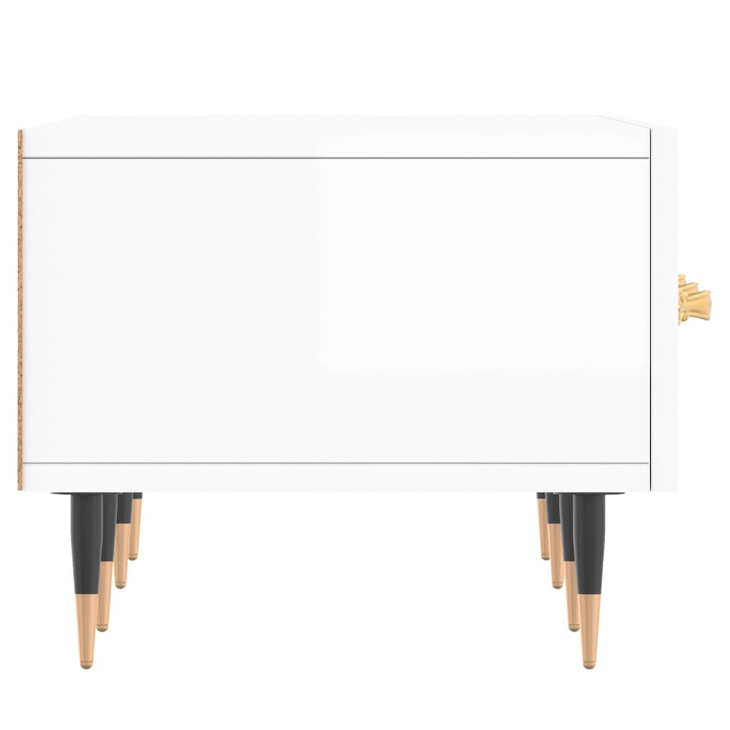Móvel de TV 150x36x30 cm derivados de madeira branco brilhante