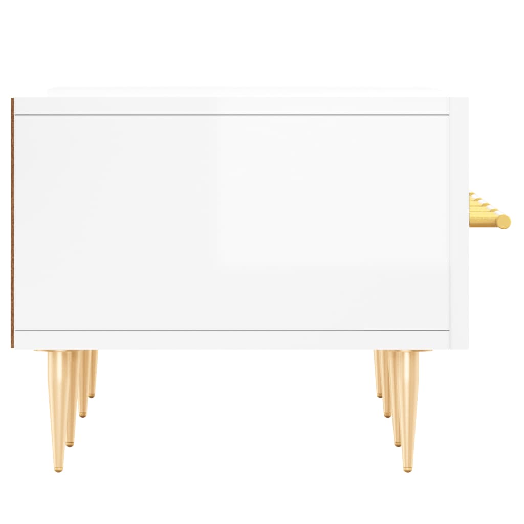Móvel de TV 150x36x30 cm derivados de madeira branco brilhante