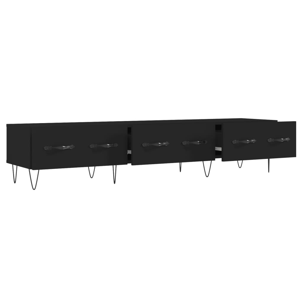 Móvel de TV 80x36x50 cm derivados de madeira preto