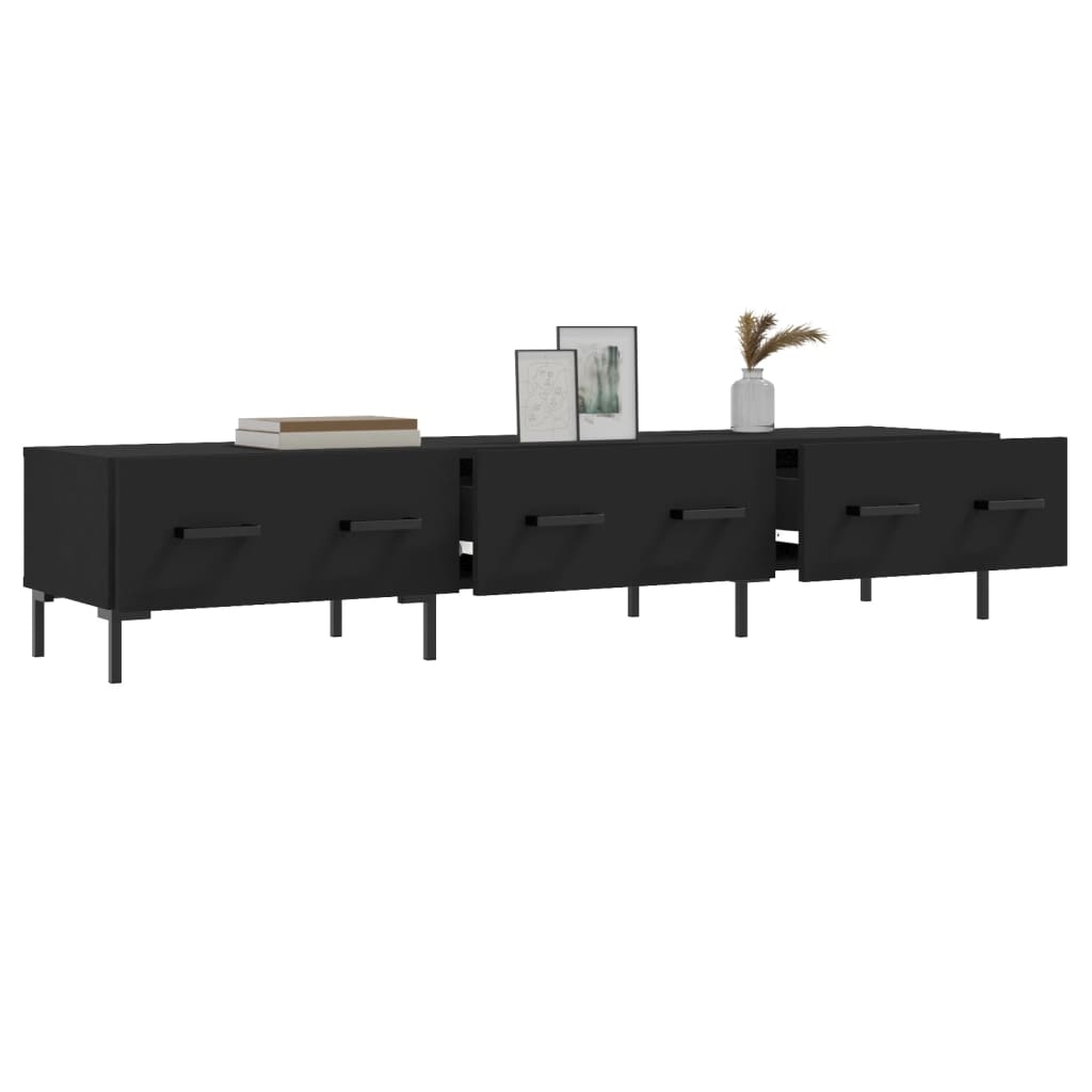 Móvel de TV 80x36x50 cm derivados de madeira preto