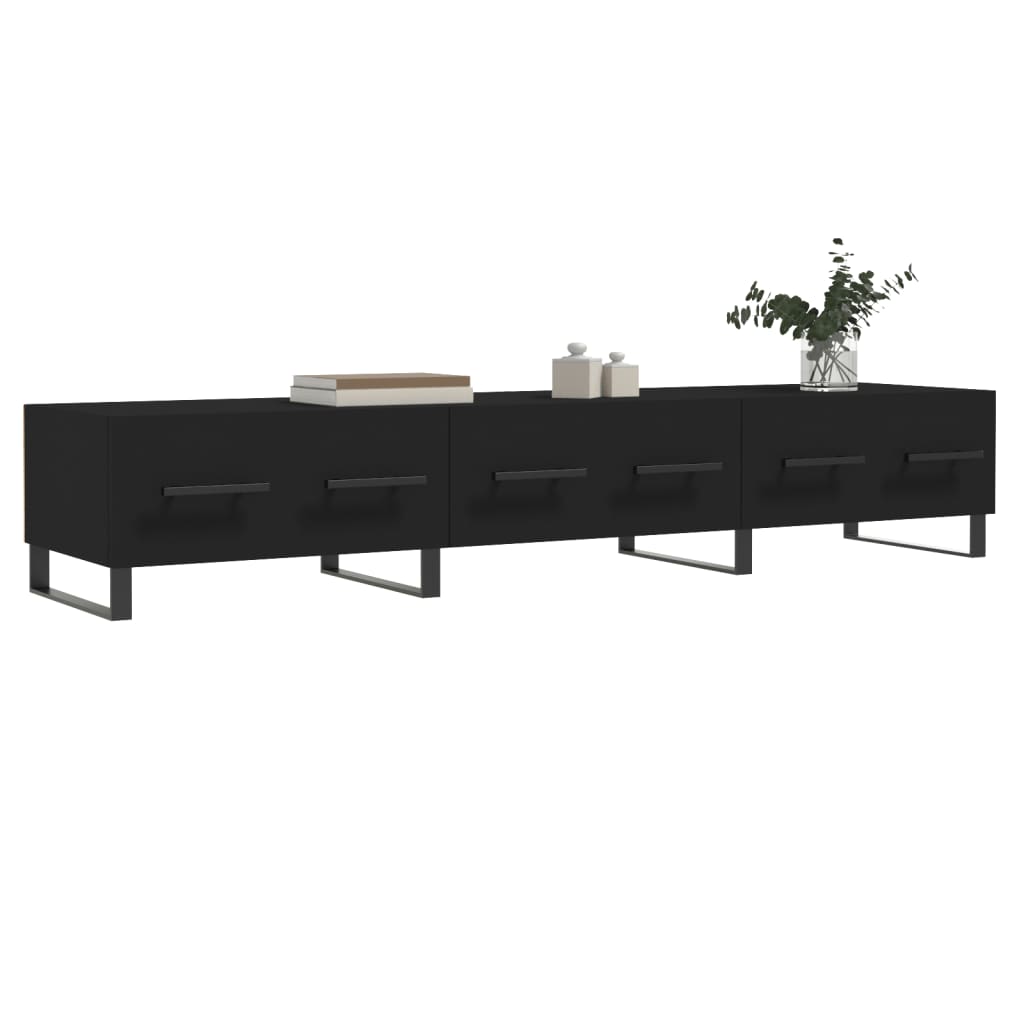 Móvel de TV 80x36x50 cm derivados de madeira preto