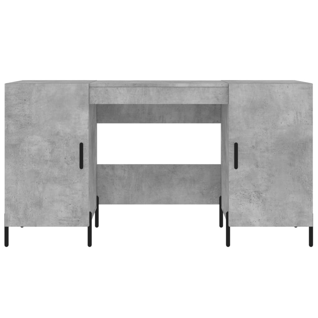 Secretária 140x50x75 cm derivados de madeira cinza cimento
