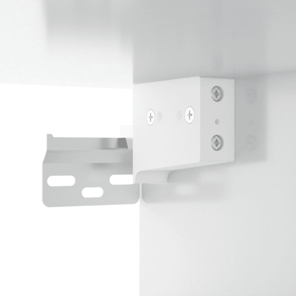 Mesas de cabeceira parede 2 pcs 35x35x20 cm branco brilhante