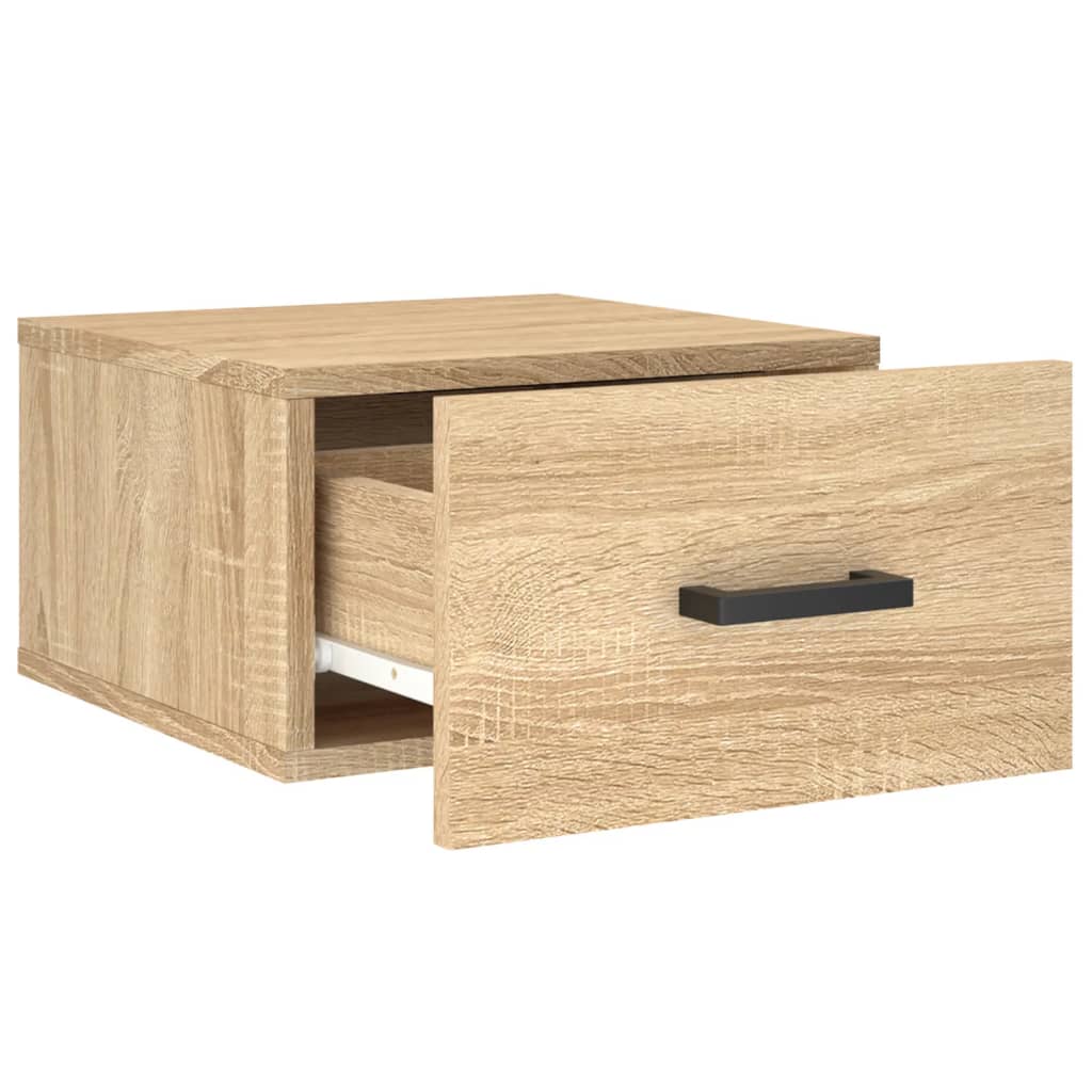 Mesa de cabeceira montagem na parede 35x35x20 cm cor sonoma