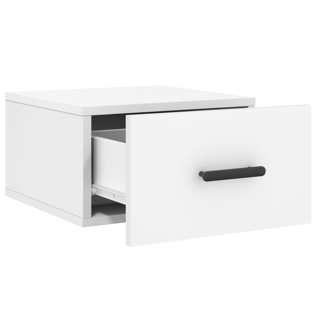 Mesa de cabeceira montagem na parede 35x35x20 cm branco
