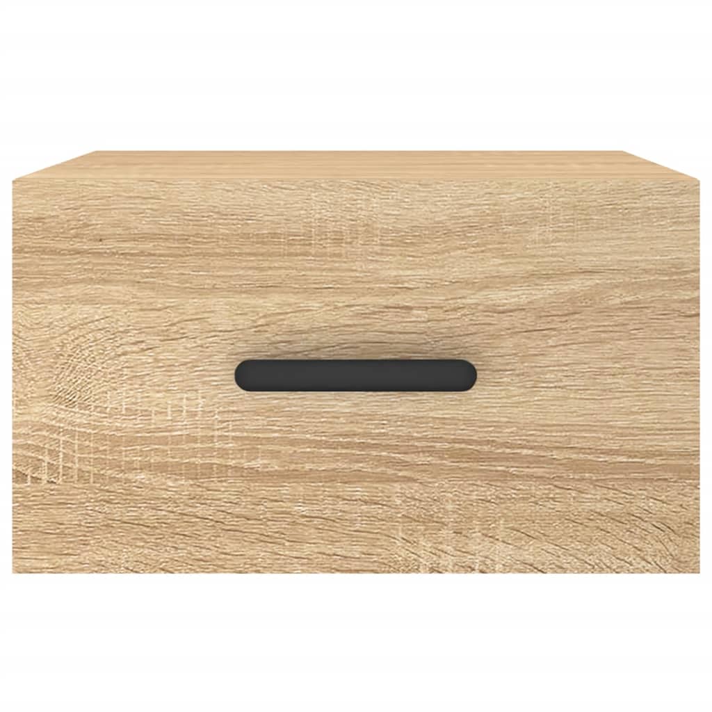 Mesas de cabeceira parede 2 pcs 35x35x20 cm cor carvalho sonoma