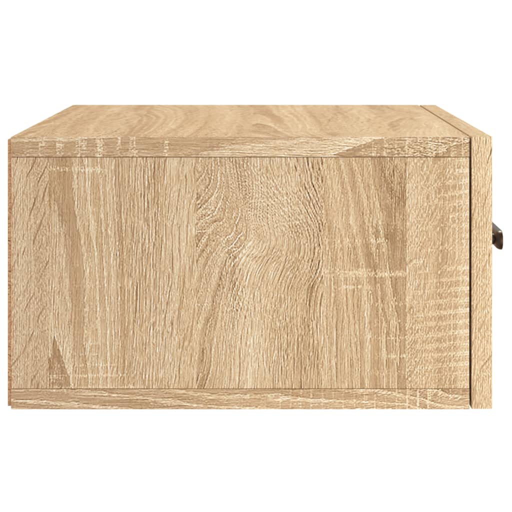 Mesas de cabeceira parede 2 pcs 35x35x20 cm cor carvalho sonoma
