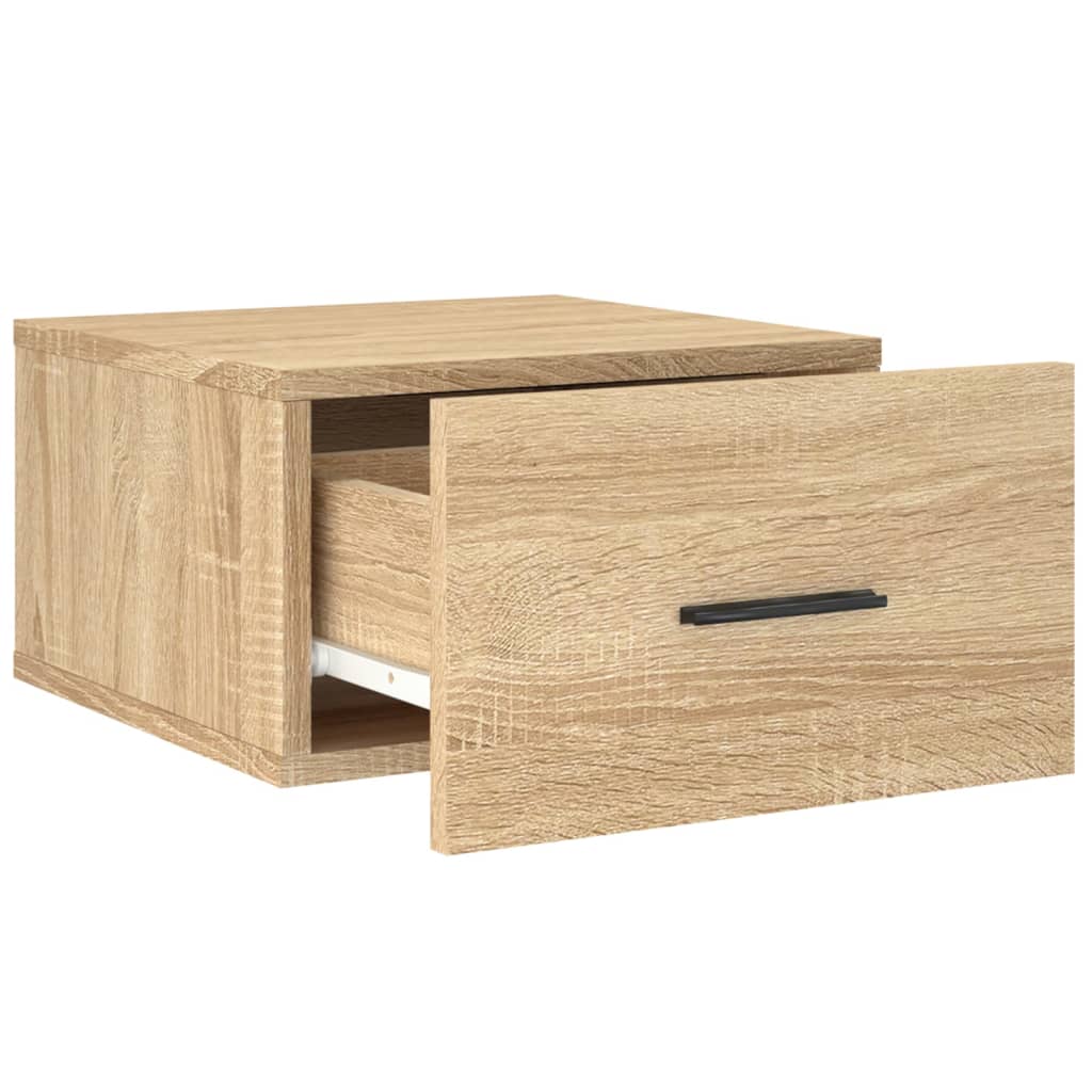 Mesa de cabeceira montagem na parede 35x35x20 cm cor sonoma
