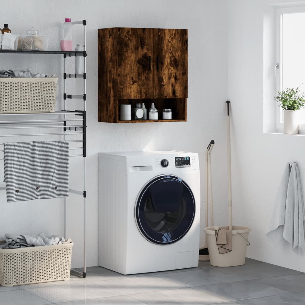 Armário parede 60x31x70 cm derivados de madeira carvalho fumado