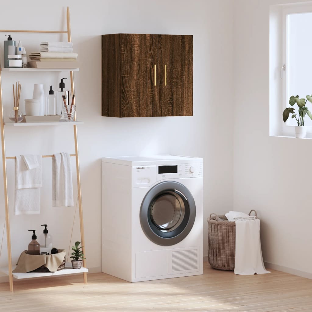 Armário parede 60x31x60 cm derivados madeira carvalho castanho