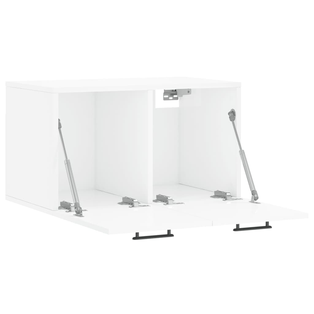 Armário parede 60x36,5x35 cm derivados madeira branco brilhante