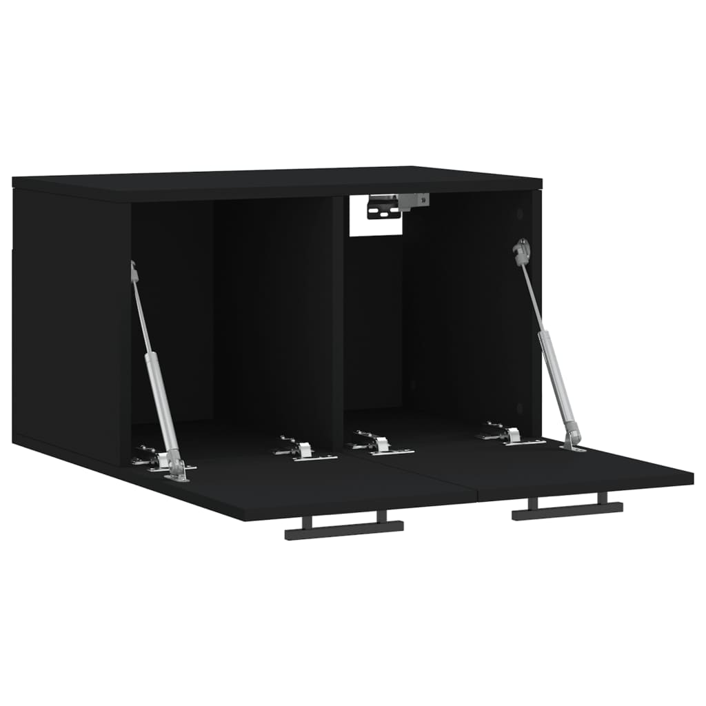 Armário de parede 60x36,5x35 cm derivados de madeira preto