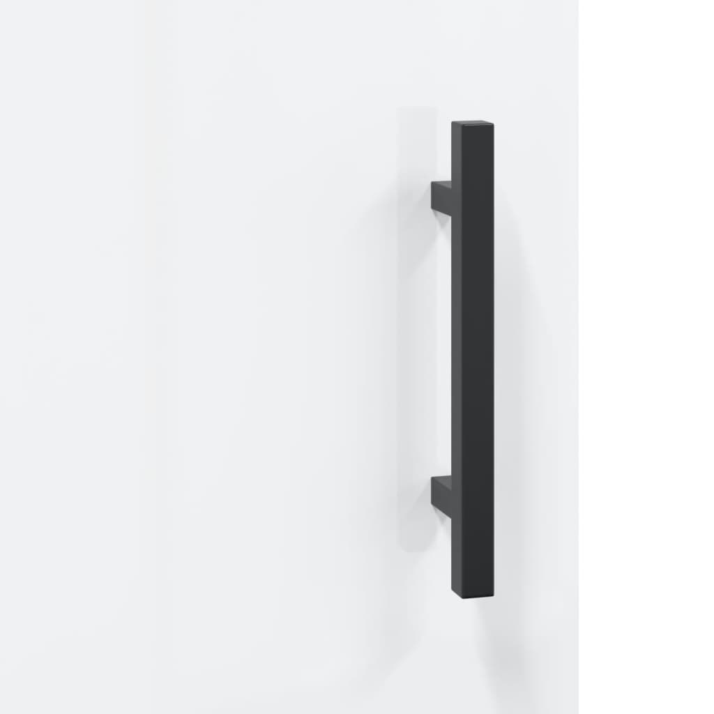 Armário parede 34,5x34x90 cm derivados madeira branco brilhante