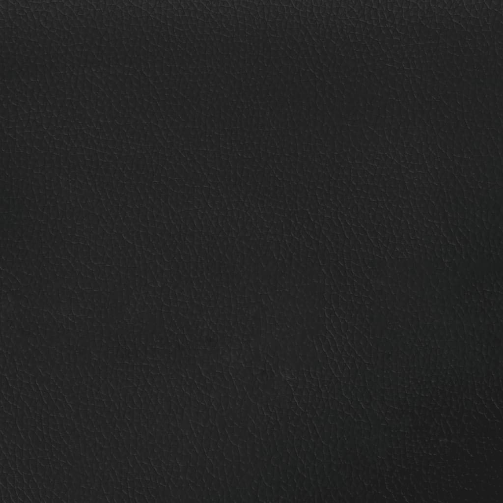 Sofá-cama sem pés 112x174x55 cm couro artificial preto