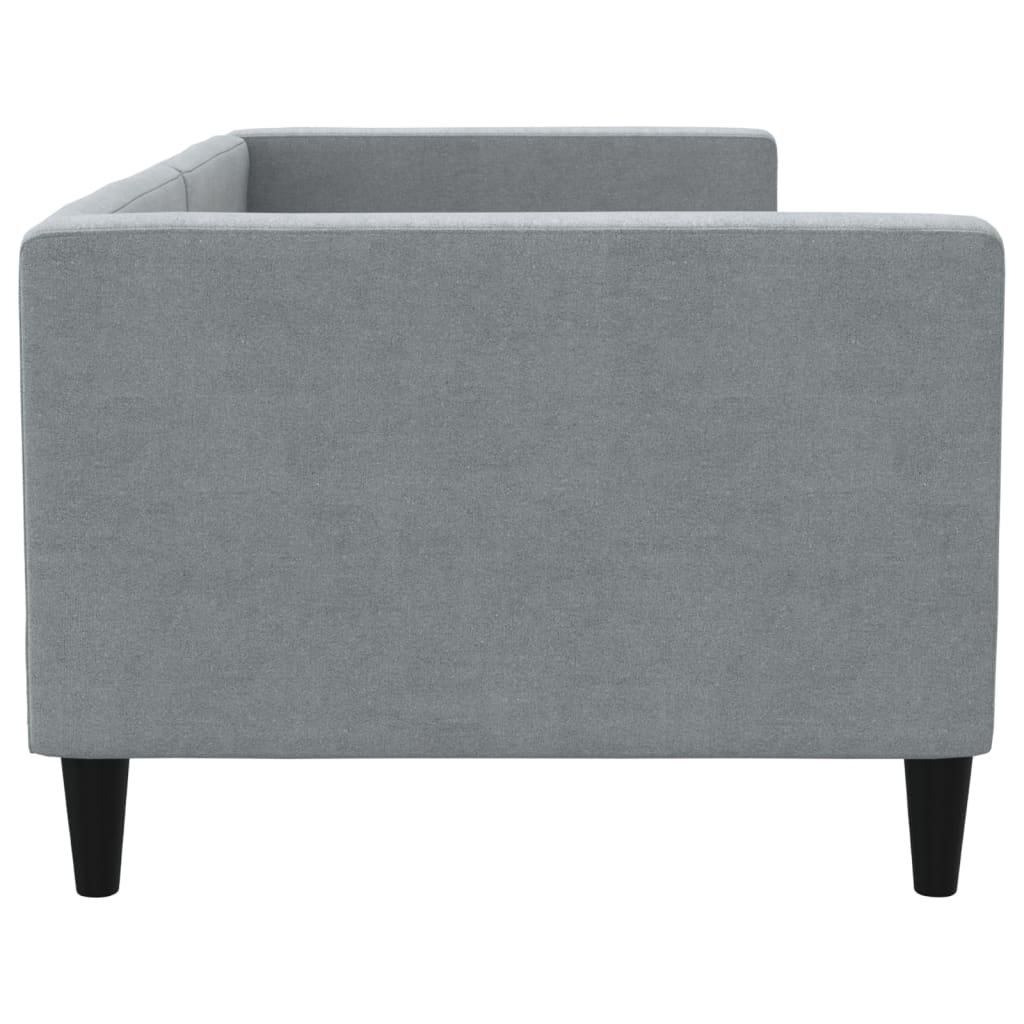 Sofá-cama 80x200 cm tecido cinzento-claro