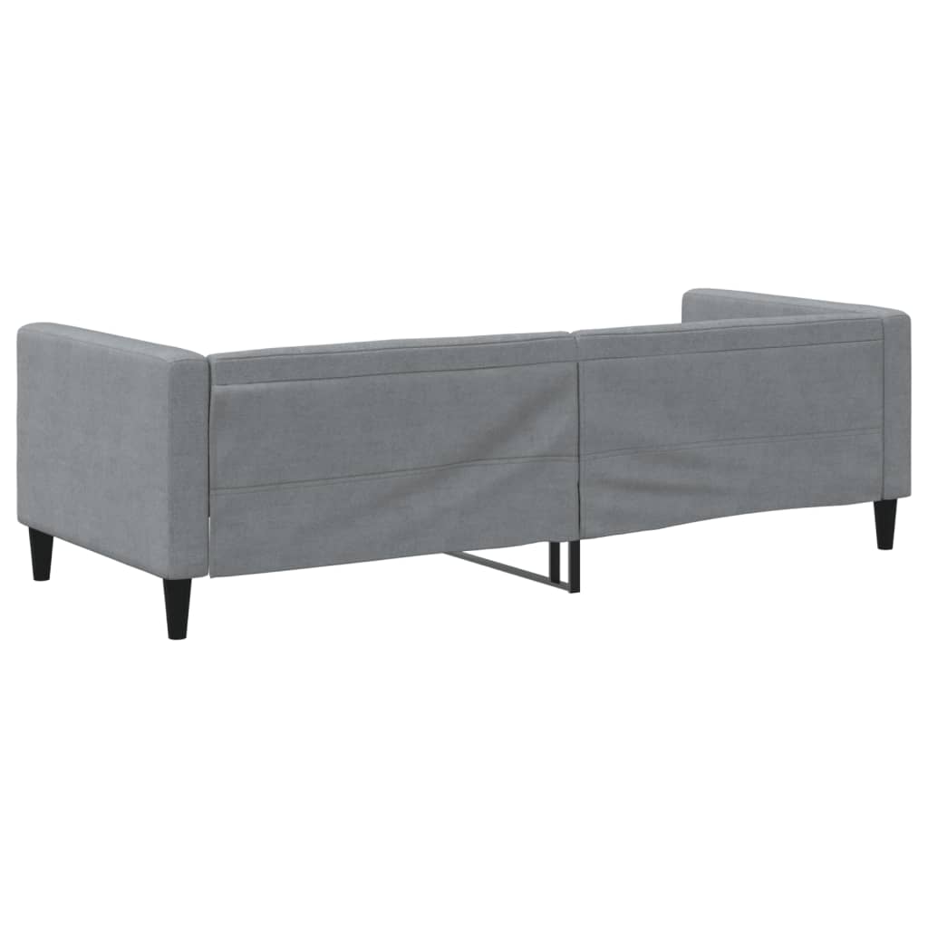 Sofá-cama 80x200 cm tecido cinzento-claro