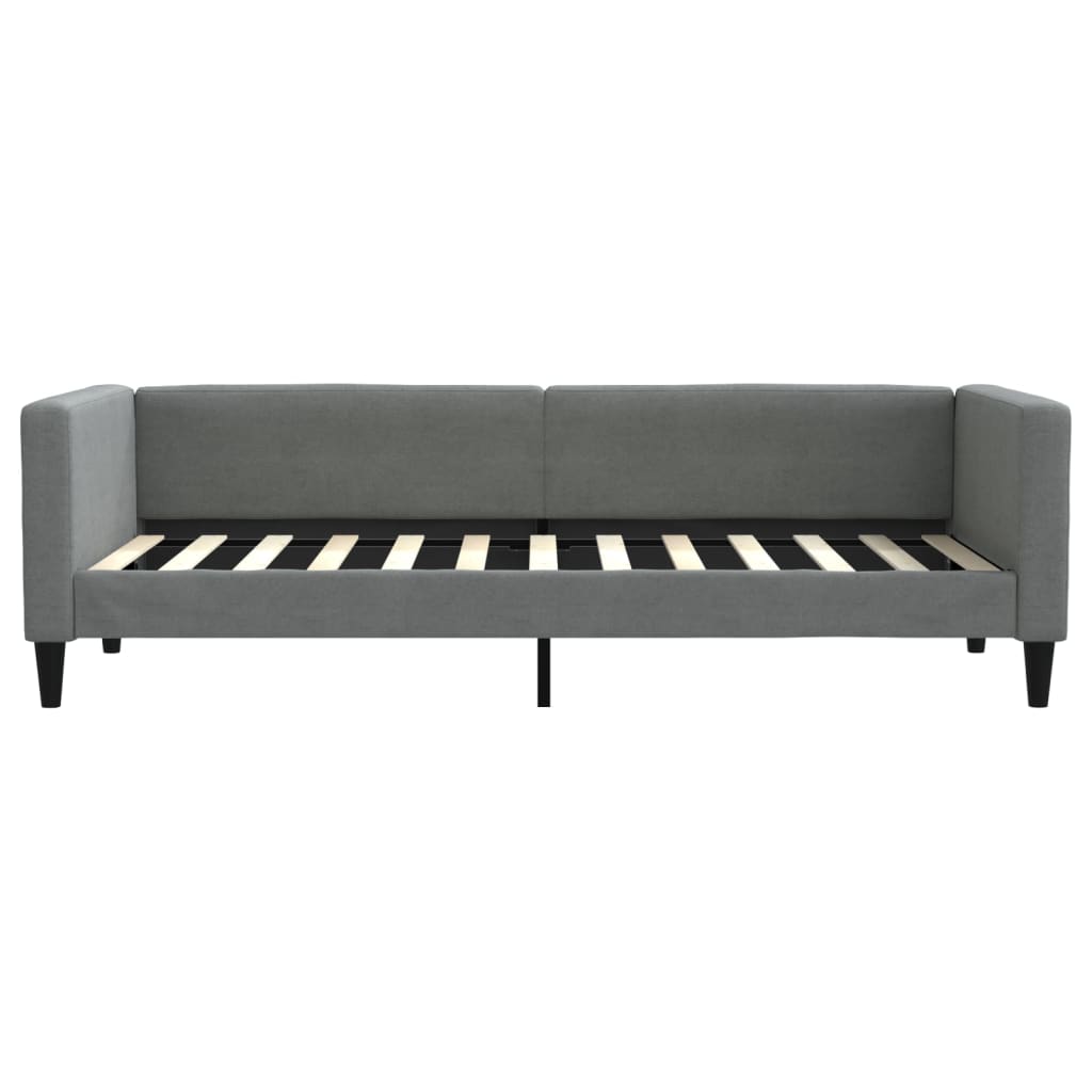 Sofá-cama 80x200 cm tecido cinzento-escuro