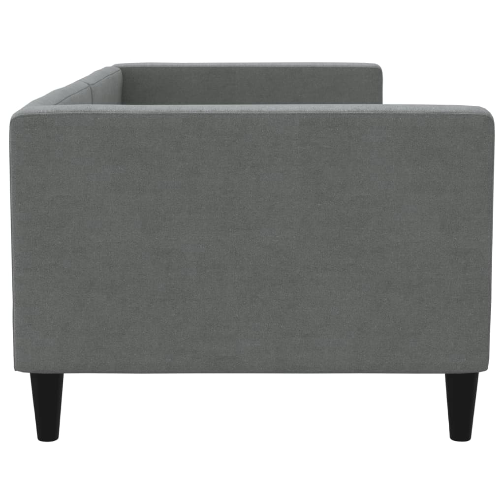 Sofá-cama 80x200 cm tecido cinzento-escuro