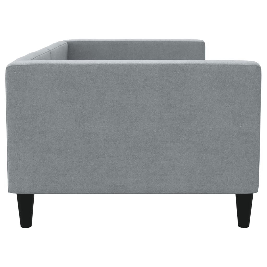 Sofá-cama 90x200 cm tecido cinzento-claro