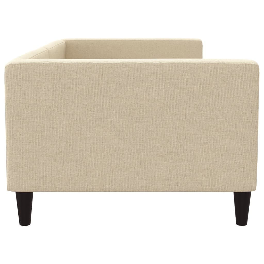 Sofá-cama 90x200 cm tecido cor creme
