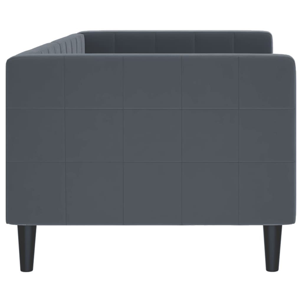 Sofá-cama 80x200 cm veludo cinzento-escuro