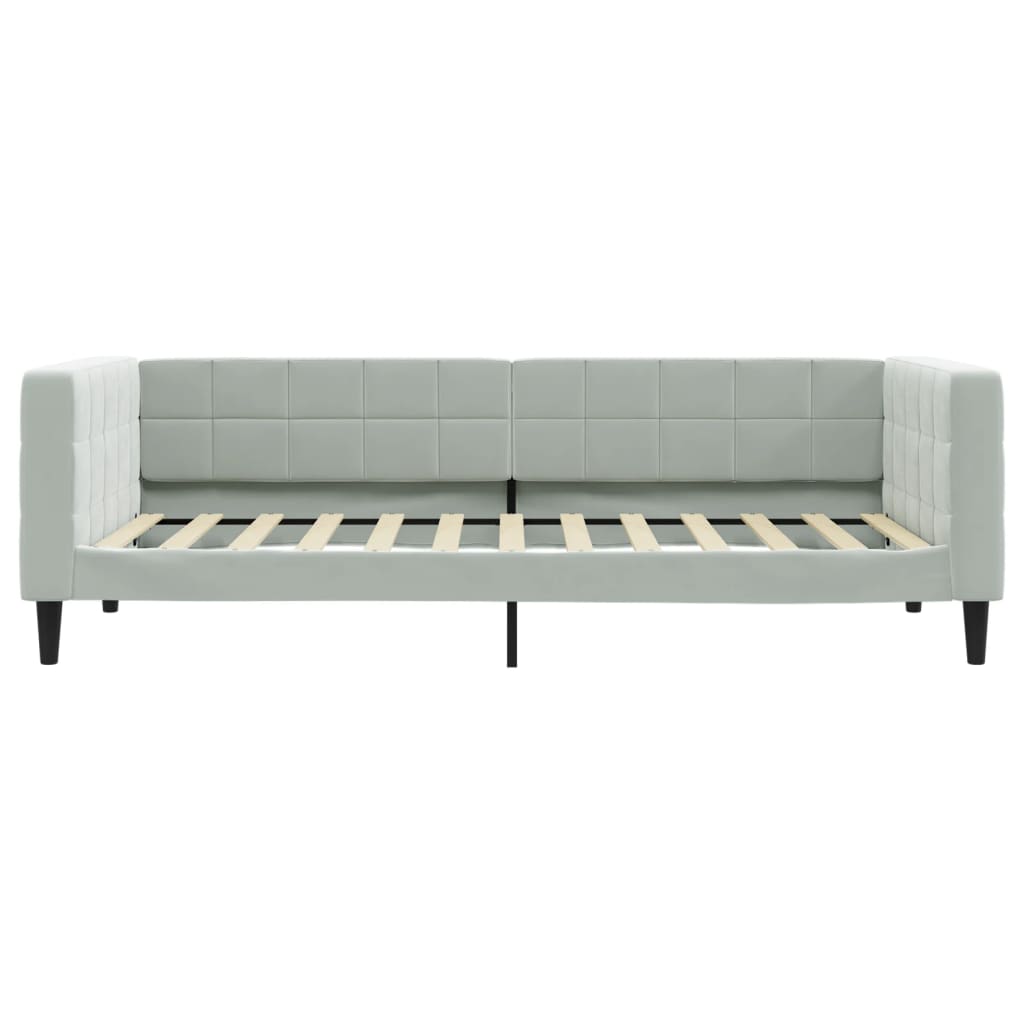 Sofá-cama 90x200 cm veludo cinzento-claro