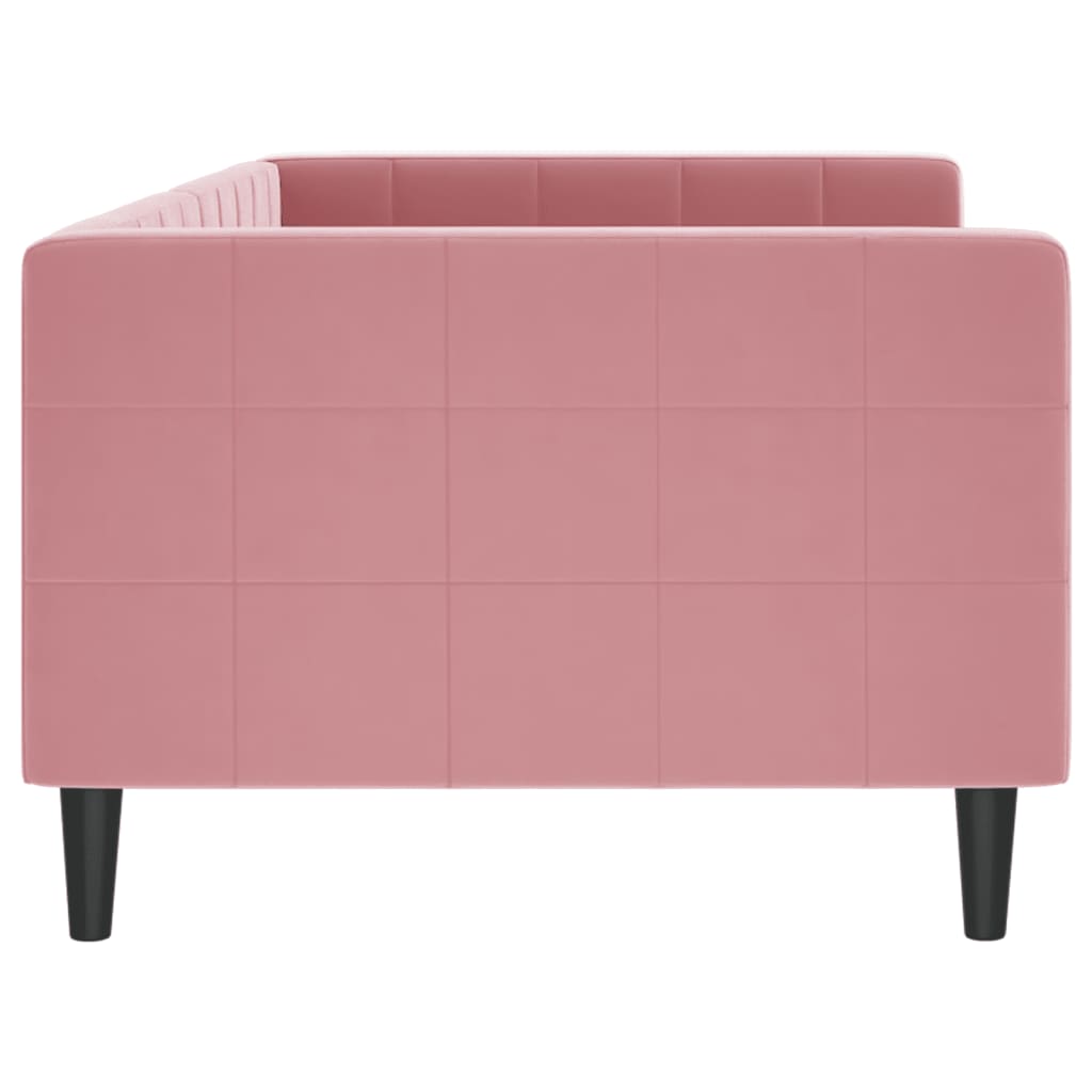 Sofá-cama 90x200 cm veludo rosa