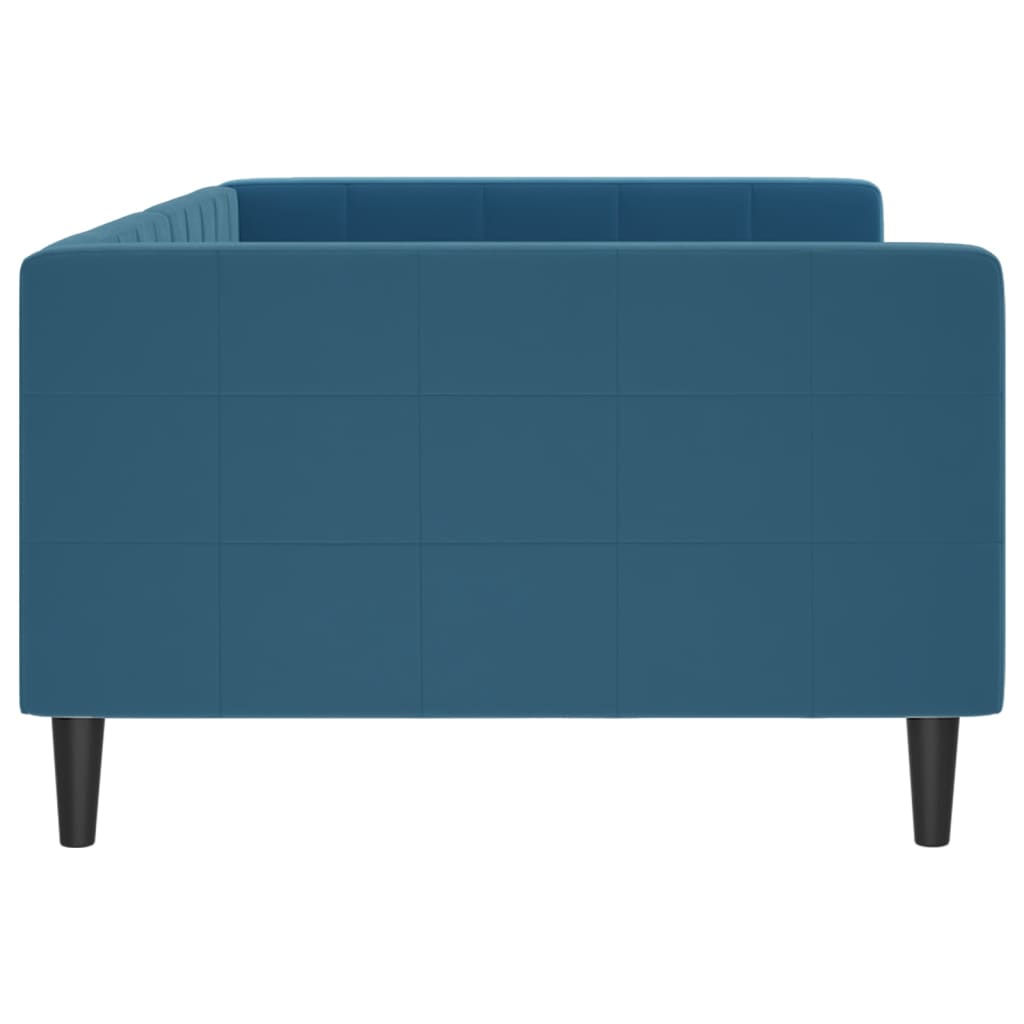 Sofá-cama 100x200 cm veludo azul