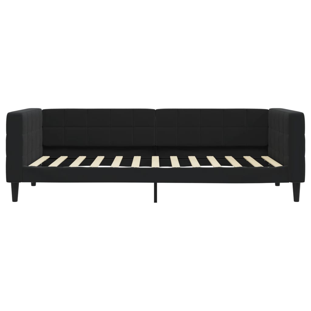 Sofá-cama 100x200 cm veludo preto