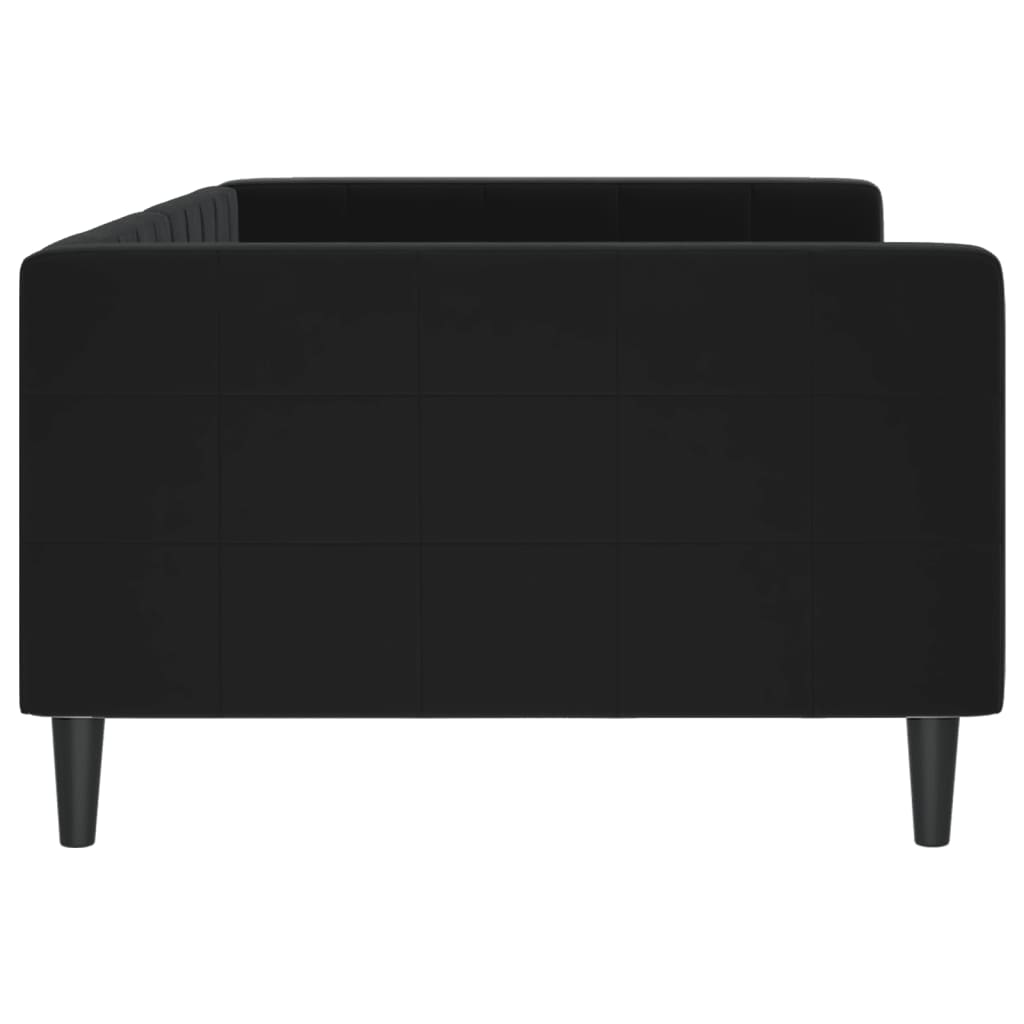 Sofá-cama 100x200 cm veludo preto