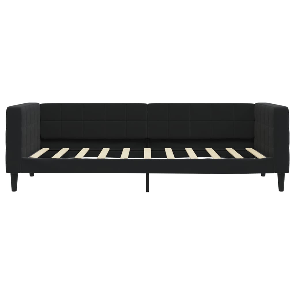Sofá-cama 90x190 cm veludo preto