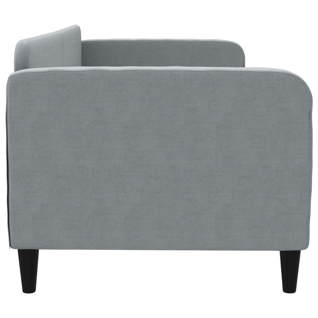 Sofá-cama 80x200 cm tecido cinzento-claro