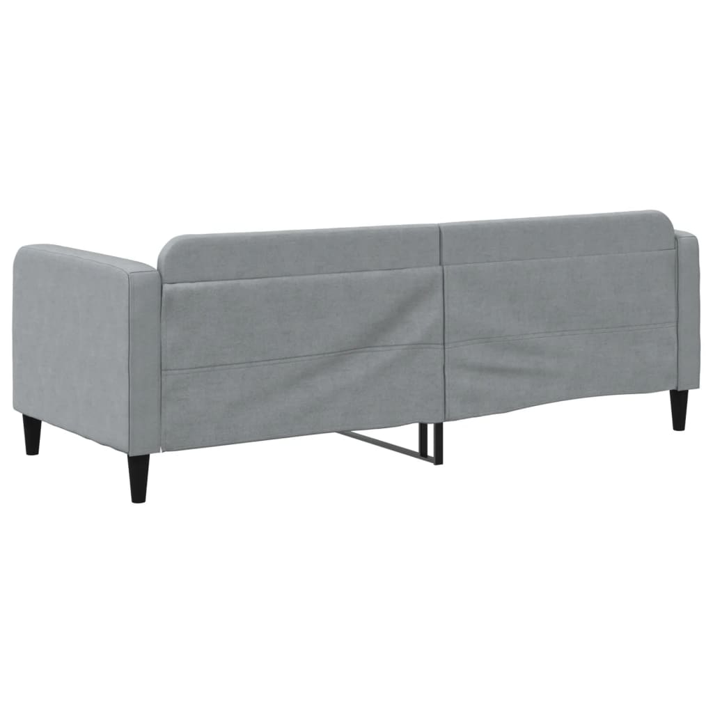 Sofá-cama 80x200 cm tecido cinzento-claro