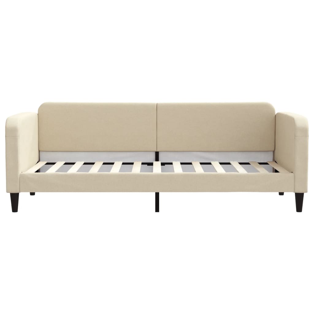 Sofá-cama 80x200 cm tecido cor creme