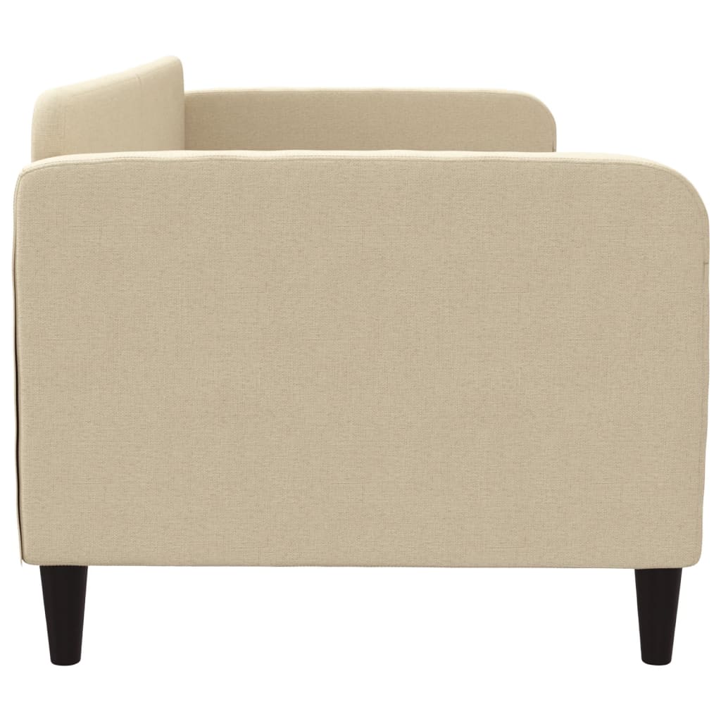 Sofá-cama 80x200 cm tecido cor creme