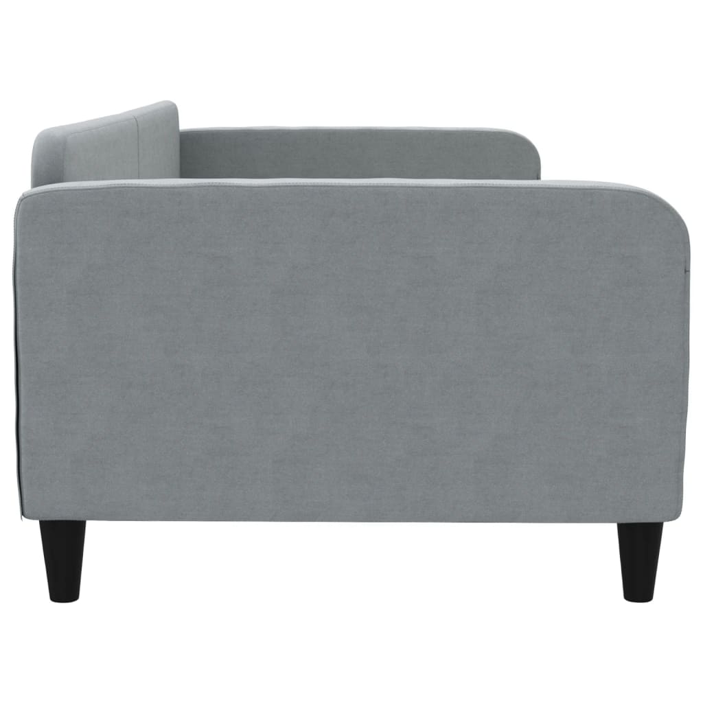 Sofá-cama 100x200 cm tecido cinzento-claro