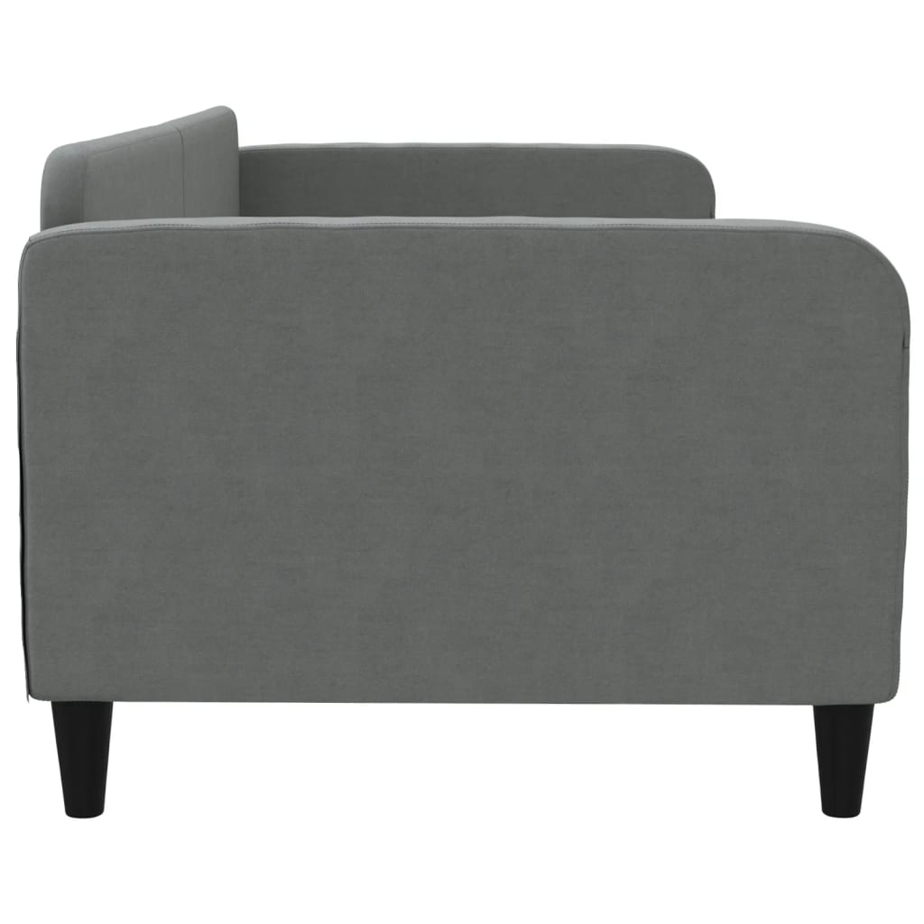 Sofá-cama 90x190 cm tecido cinzento-escuro