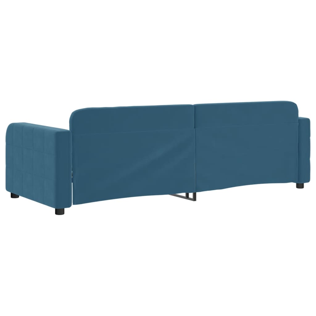 Sofá-cama 80x200 cm veludo azul