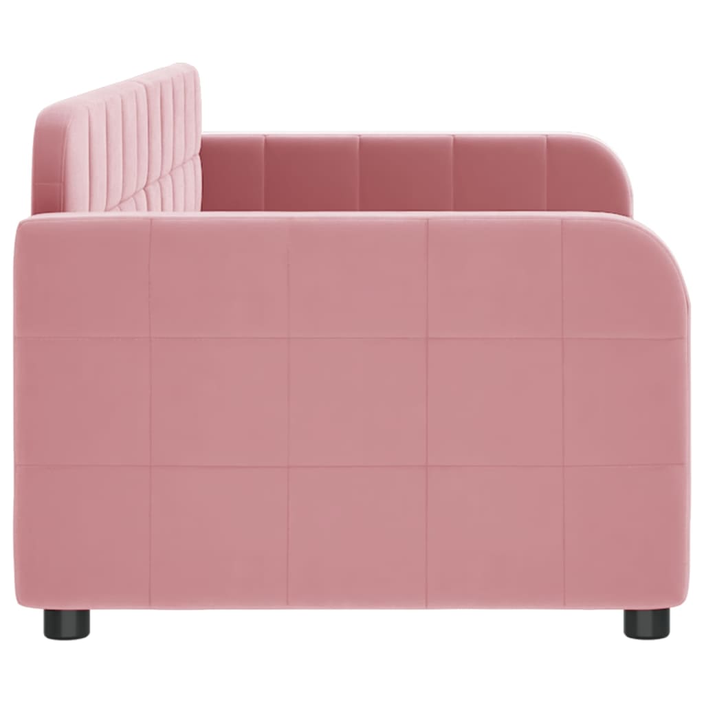 Sofá-cama 80x200 cm veludo rosa